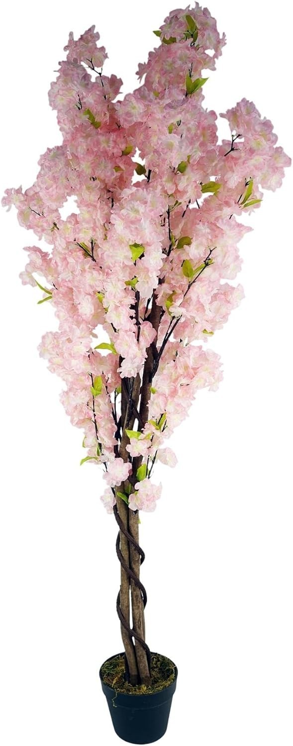 150cm Pink Artificial Blossom Tree Realistic Flower Display Indoor Decoration