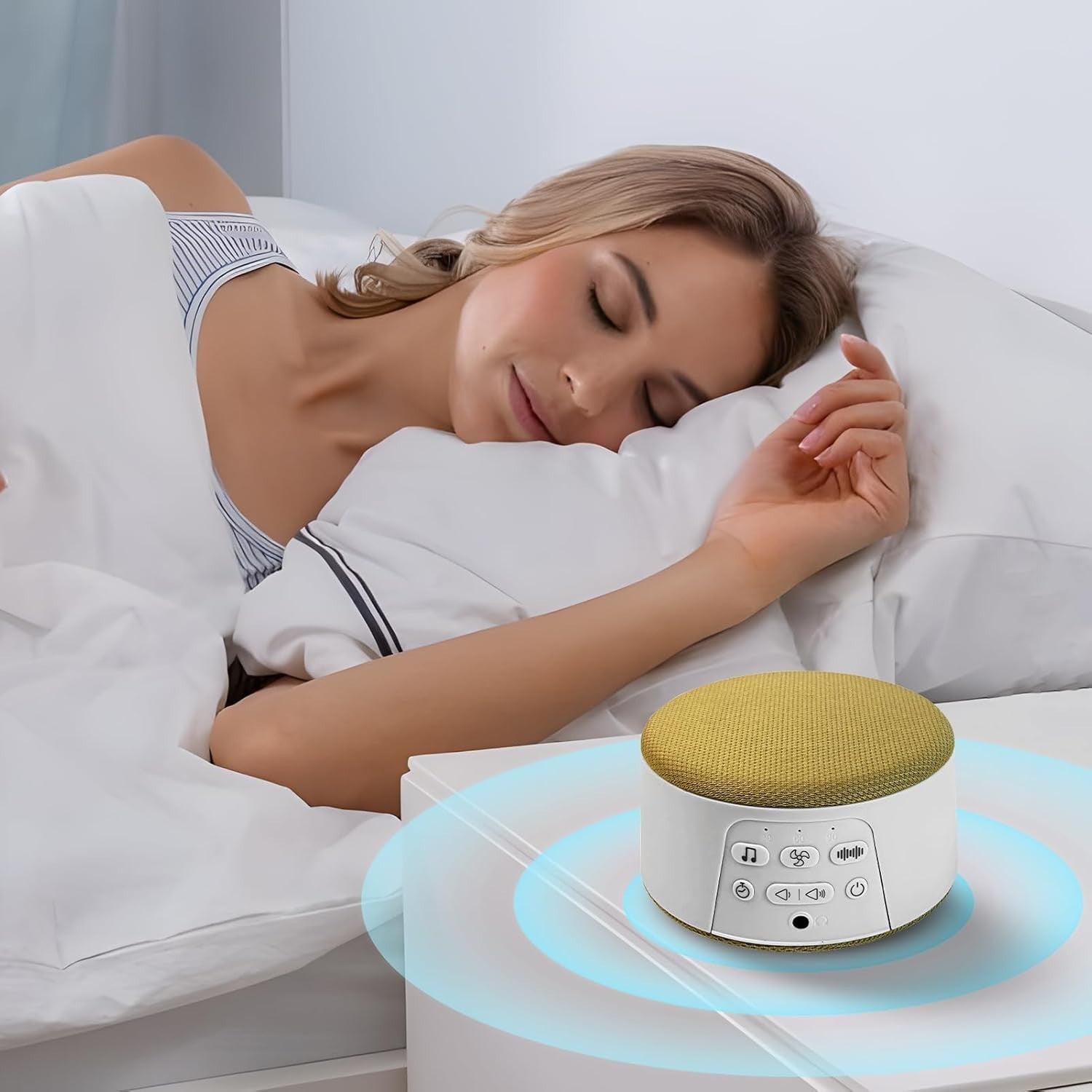White Noise Machine with Diffuser, Humidifier, 10 Sounds & LED Night Light