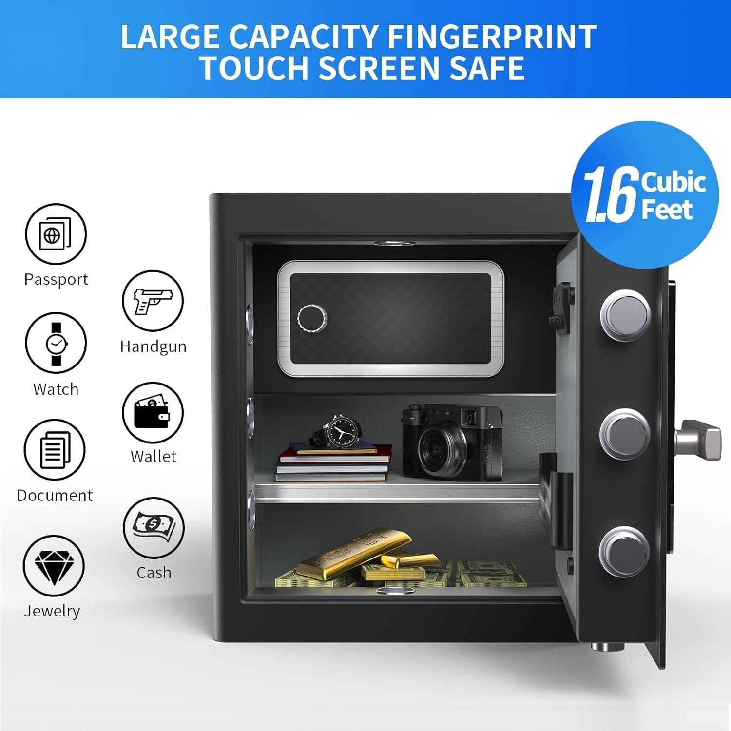45L Biometric Fingerprint Safe Touch Screen Digital Security