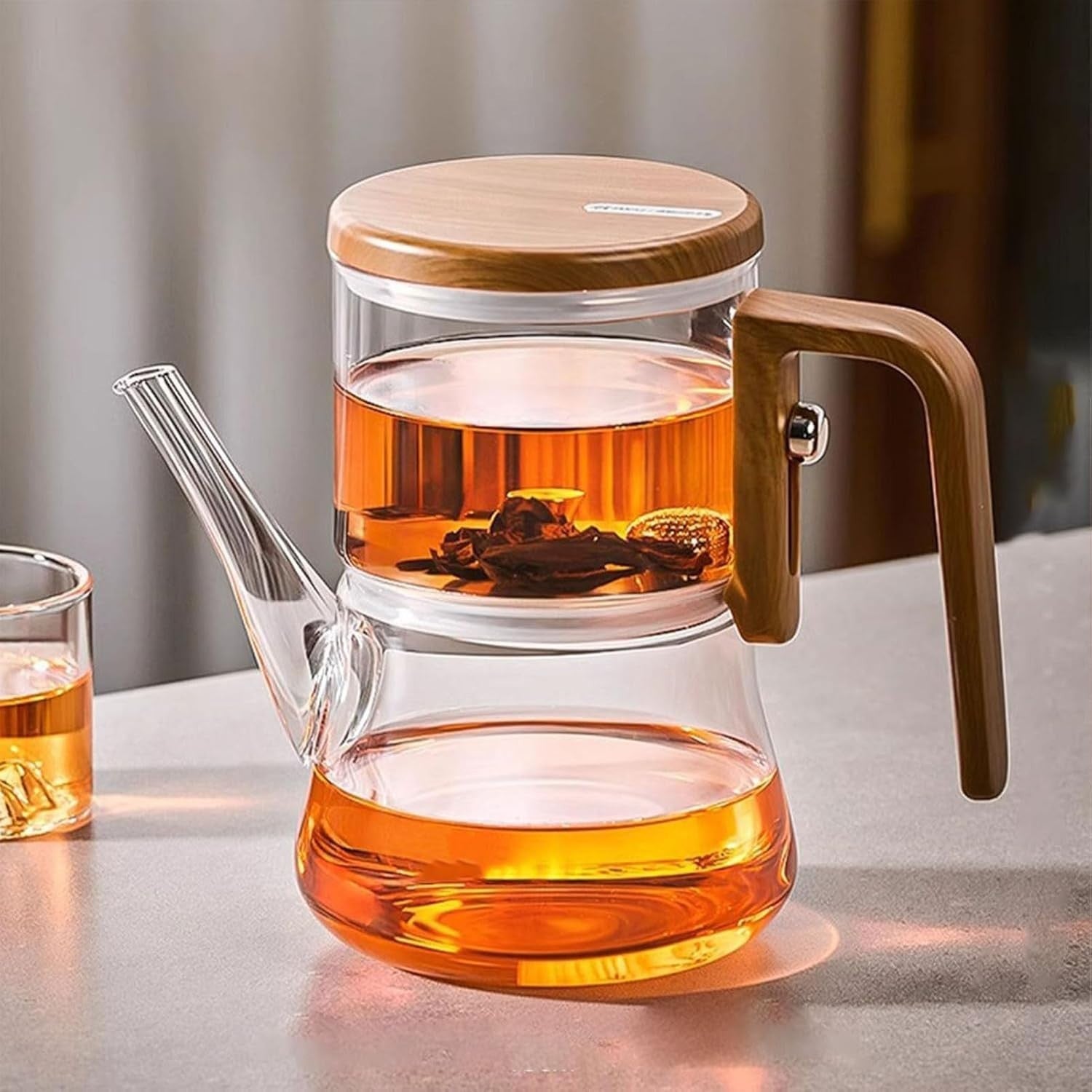Glass Teapot with Removable Infuser Water Separation Tea Pot 600ml