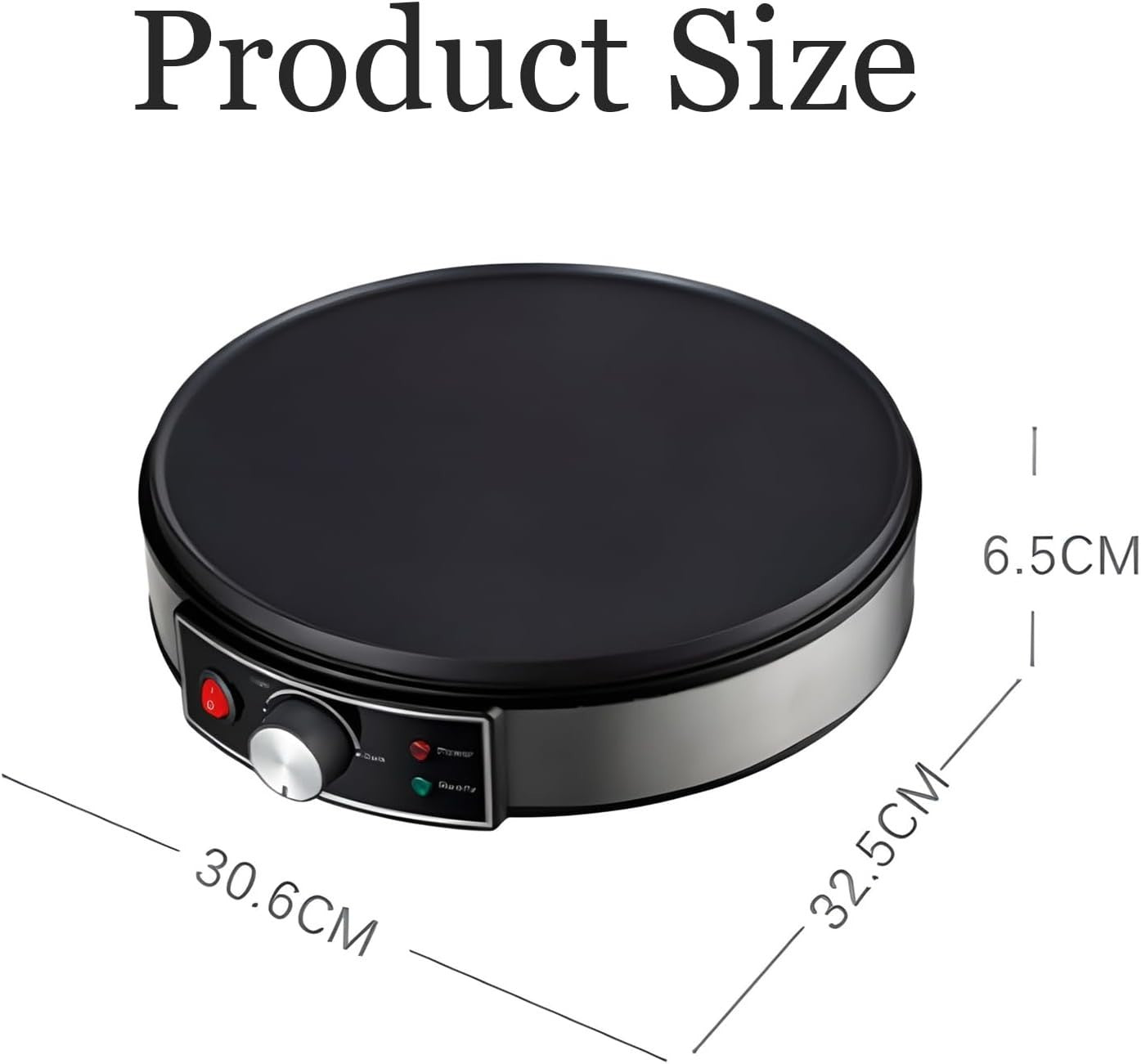 12" Electric Pancake & Crepe Maker – Non-Stick Adjustable Temp Breakfast Machine