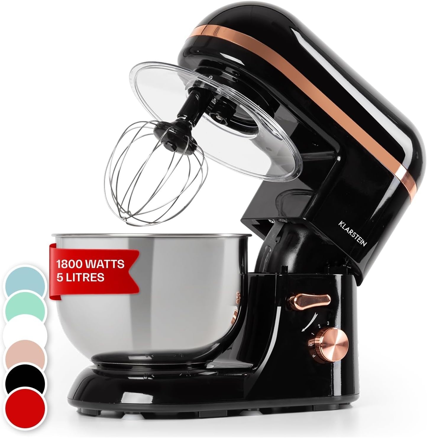 5L Stand Mixer 1800W Planetary Mixer 6 Speeds w/ Pulse Function Black