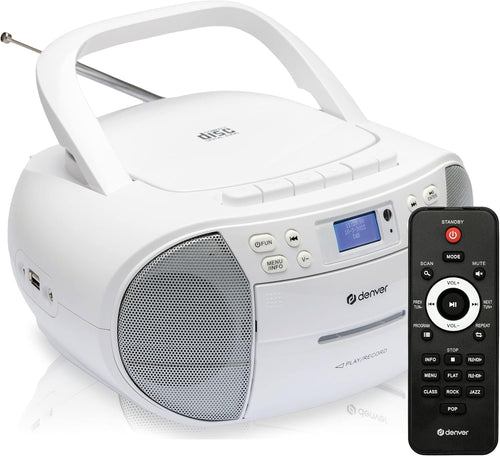 Portable DAB+ CD Cassette Player Boombox FM Radio USB AUX Alarm