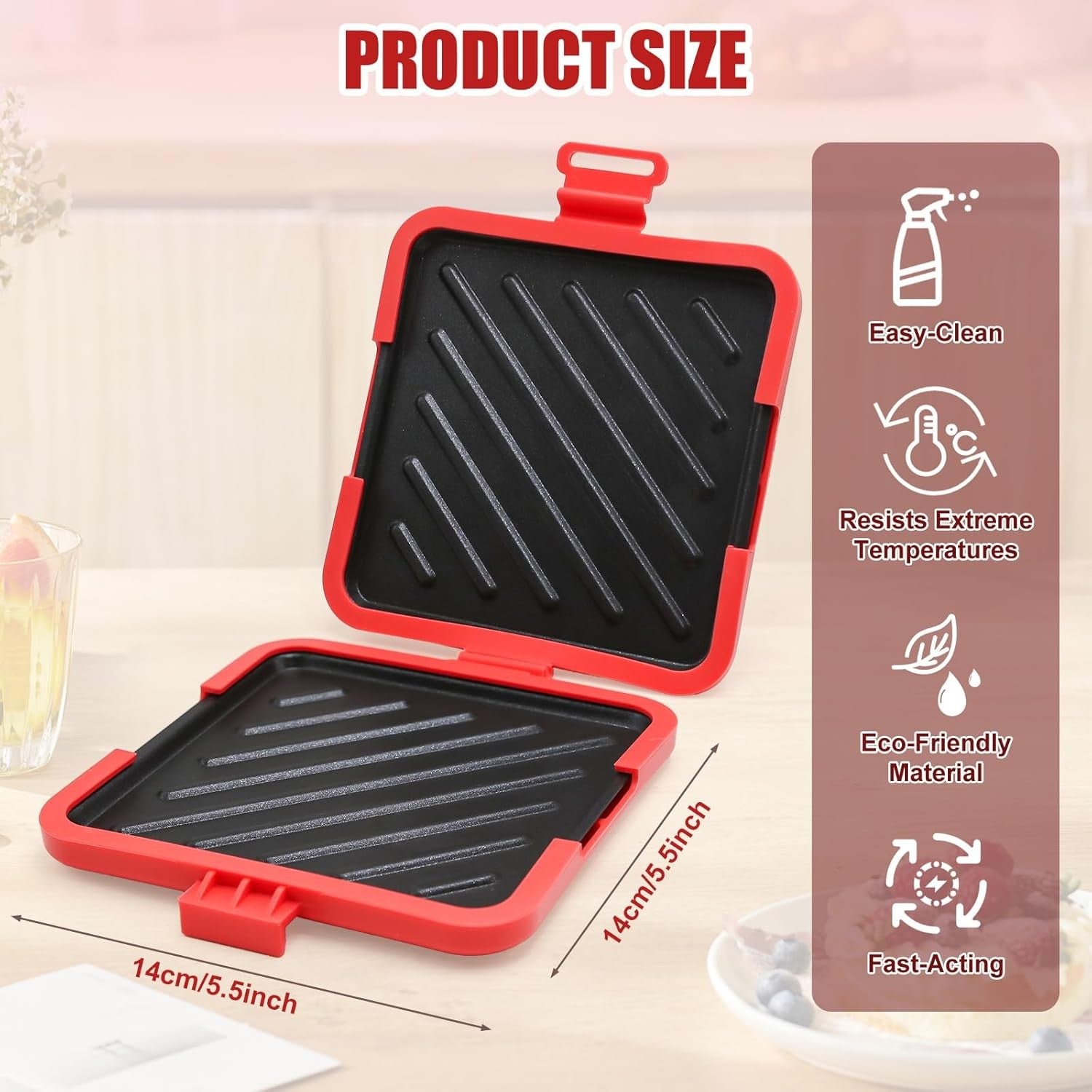 Microwave Toastie Sandwich Maker Non Stick Panini Press
