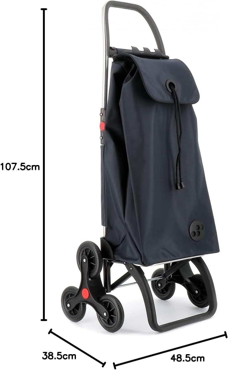 6 Wheel Stair Climber Foldable Shopping Trolley Lightweight Aluminium Gray