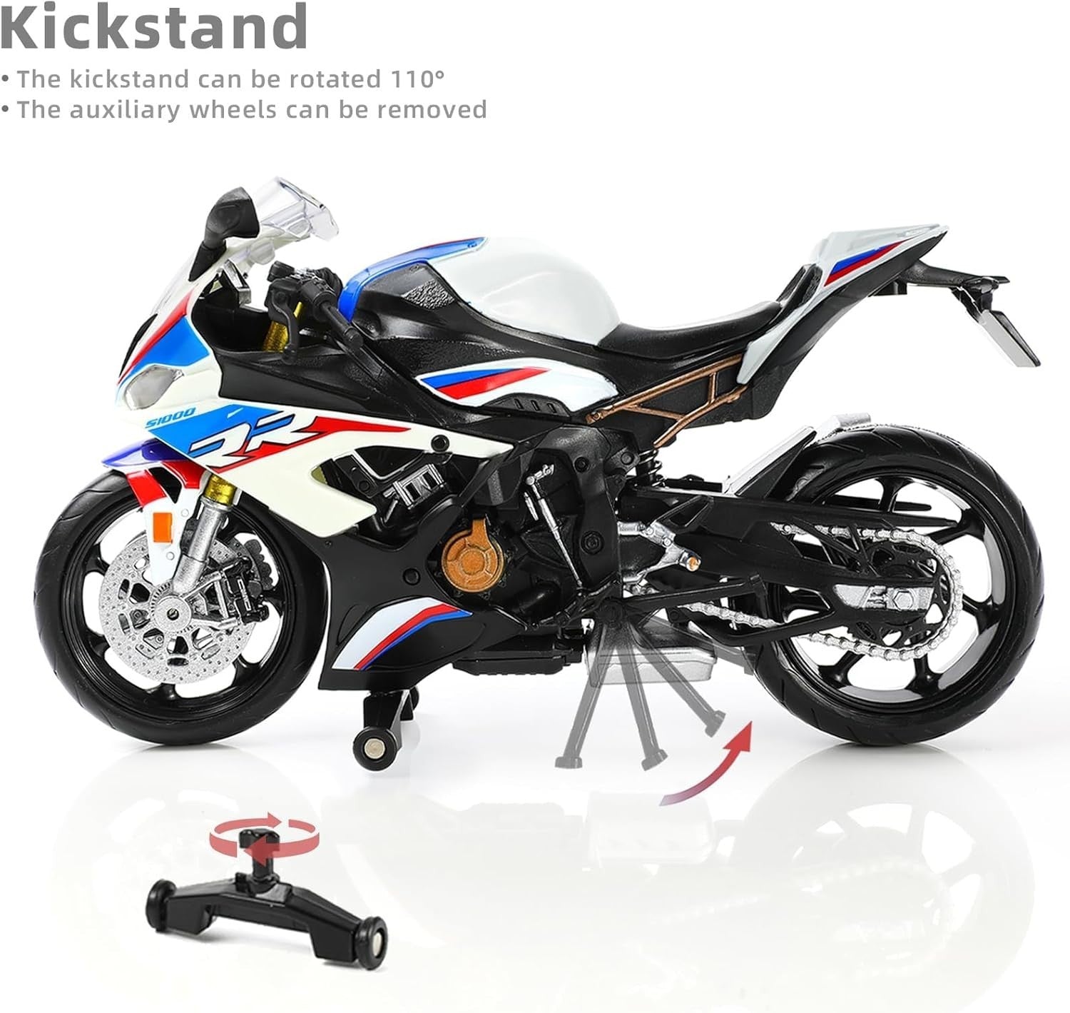 1:12 Scale Diecast Motorcycle Model – No Assembly, Realistic & Collectible