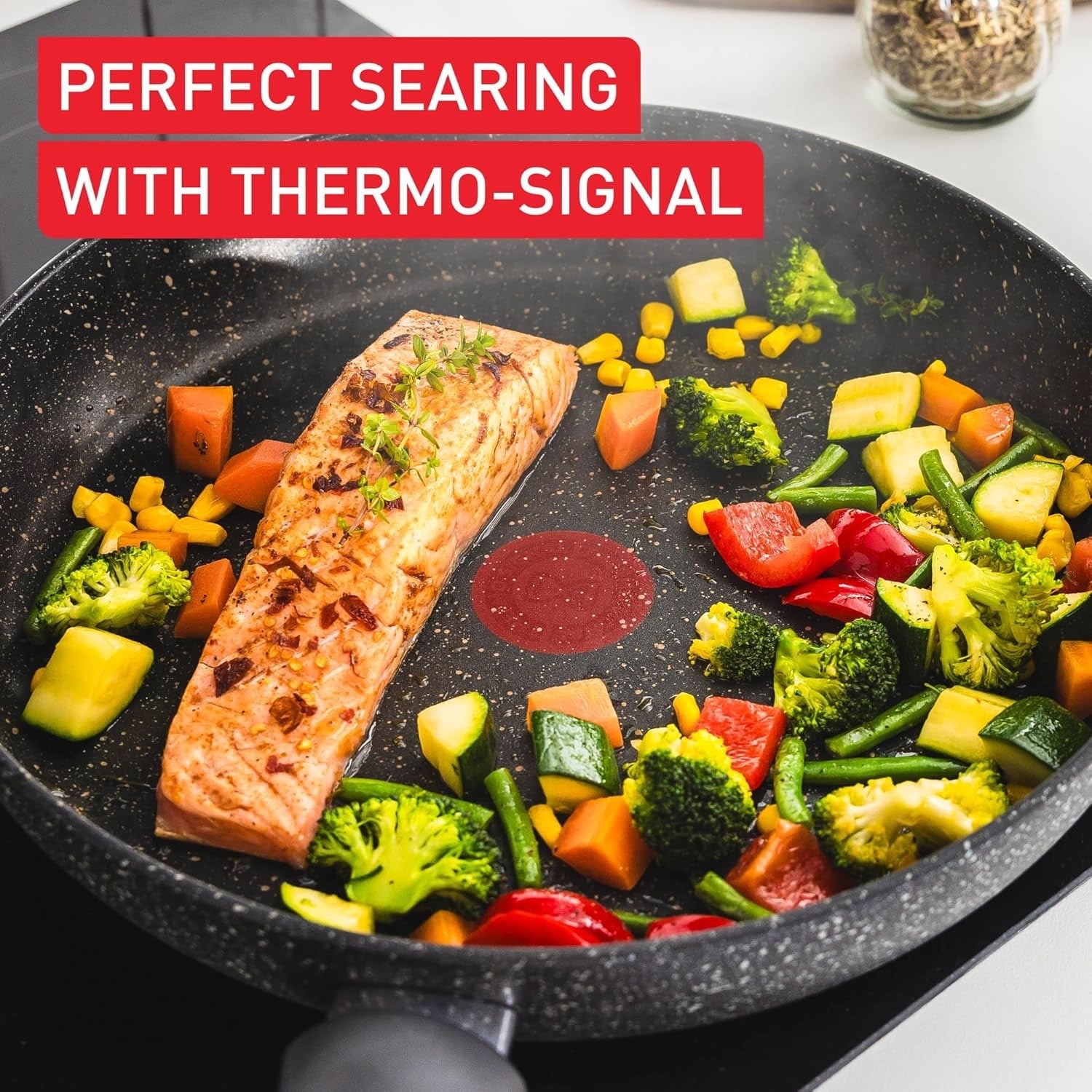 28cm Stone Black Non Stick Durable Coating Metal Safe Frying Pan Induction Safe