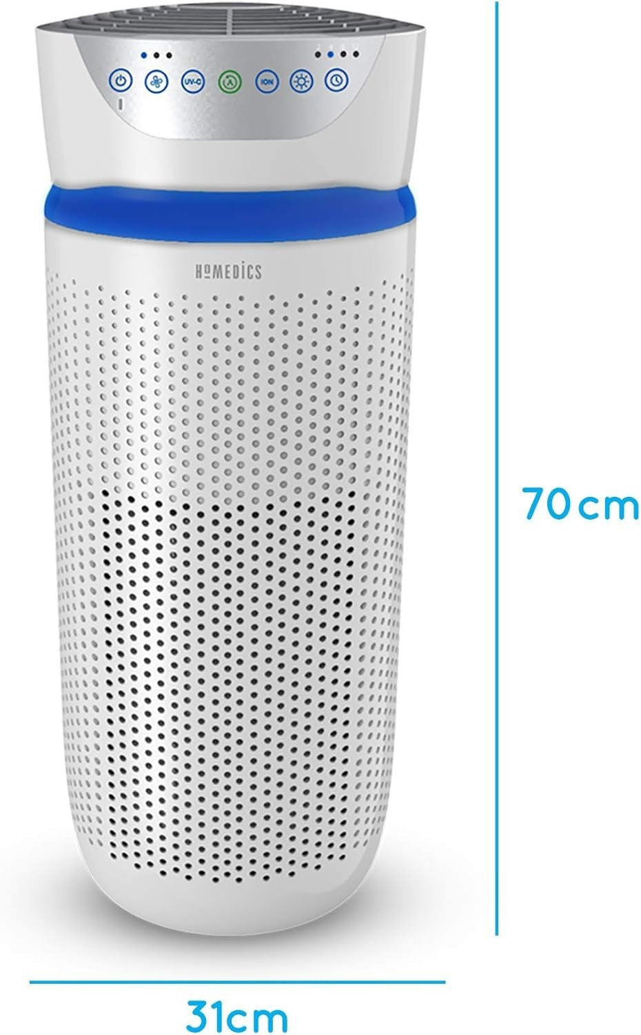 Air Purifier Tower HEPA UV-C Carbon Filter Ionizer Allergy Smoke Pet Odours