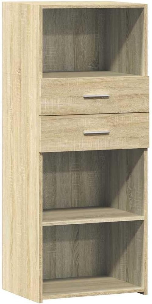 Moisture Resistant Sonoma Oak Storage Cabinet with Drawer & Shelves