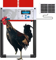 Automatic Chicken Coop Door Opener Red Solar Timer Light Sensor Winter Mode