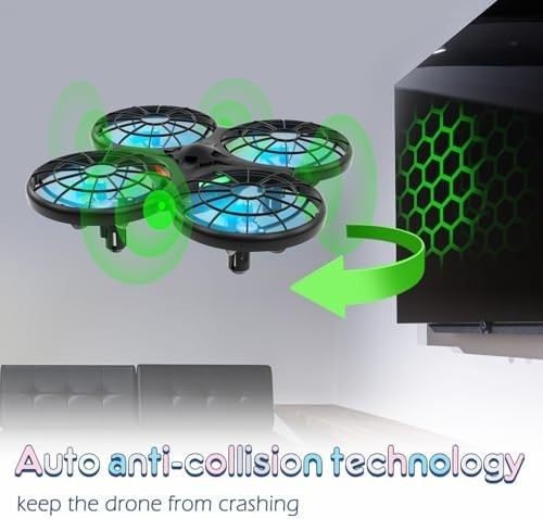 Loolinn Kids Drone with Auto Anti-Collision, Hand Control & 360° Flips
