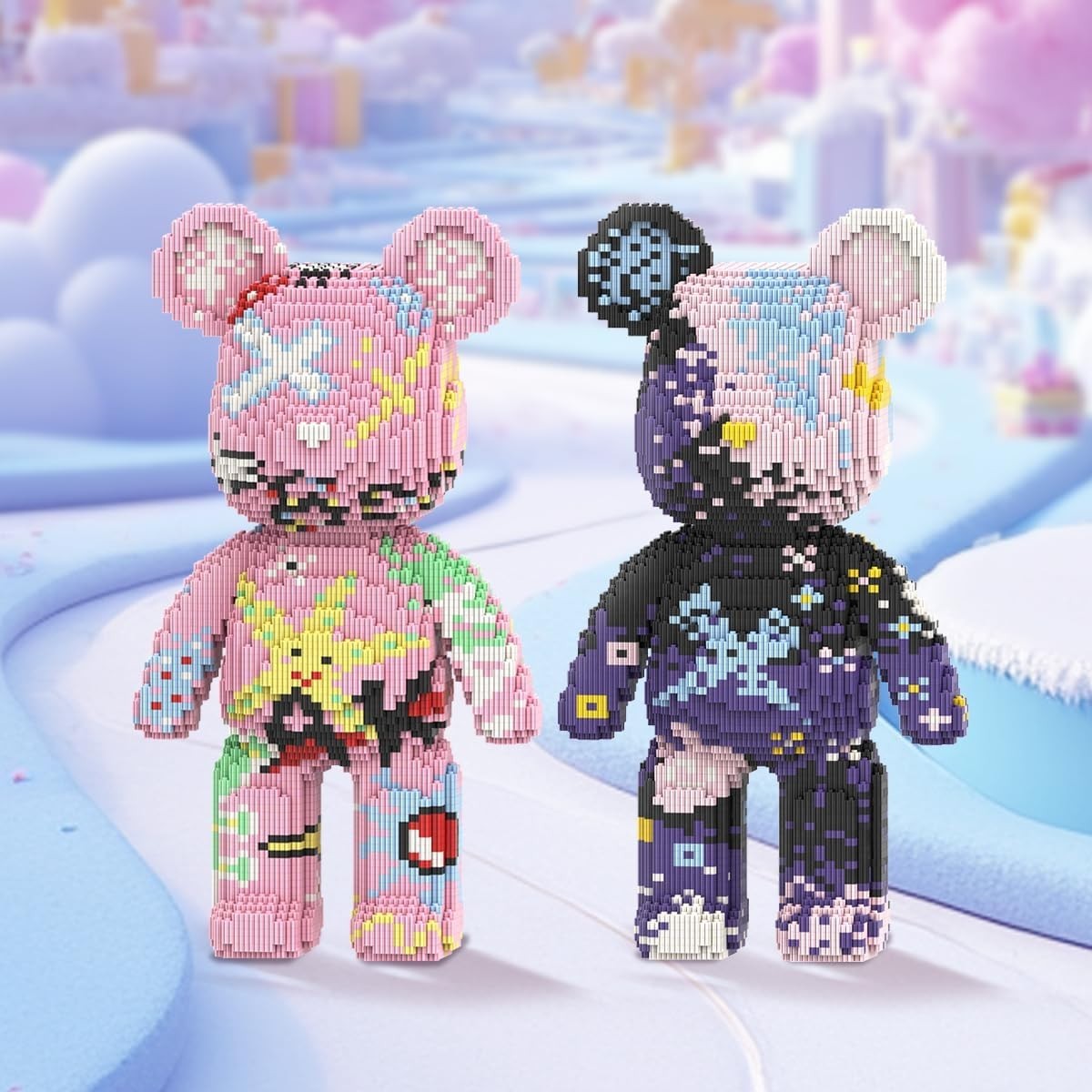 Pink Bear Building Block Set 5600 Pcs | Creative Home Decor & Kids Gift