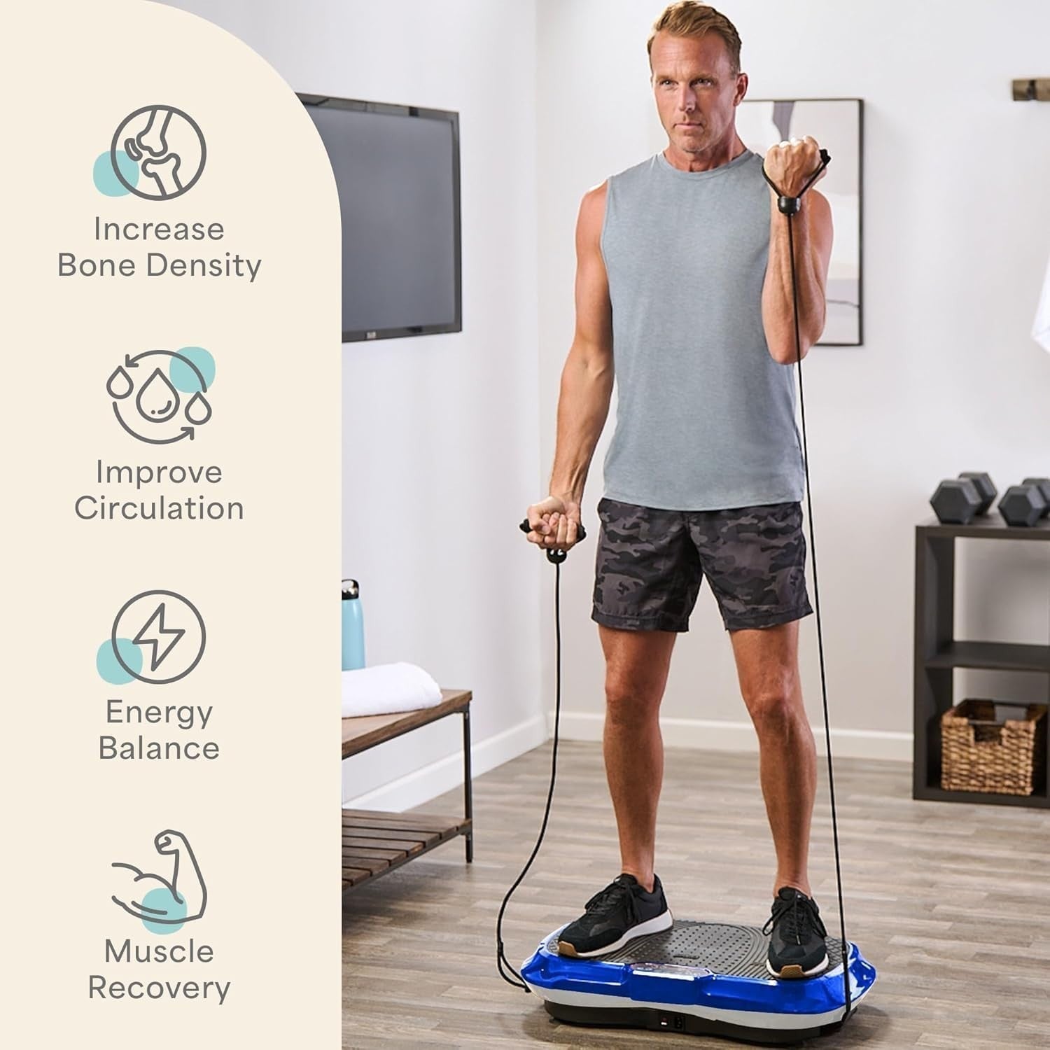 Vibration Plate Exercise Machine 99 Speeds Full Body Home Fitness Platform