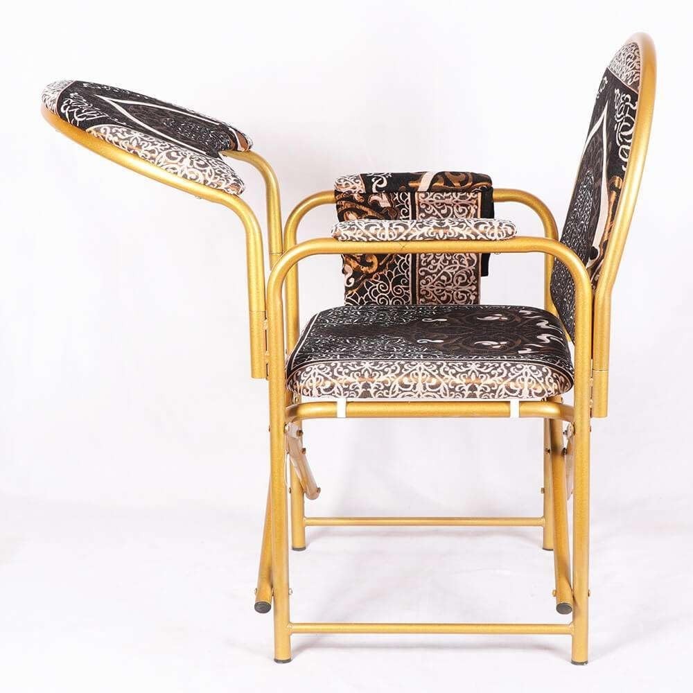 Foldable Islamic Prayer Chair Cushioned Comfortable Armrest Mosque Seat