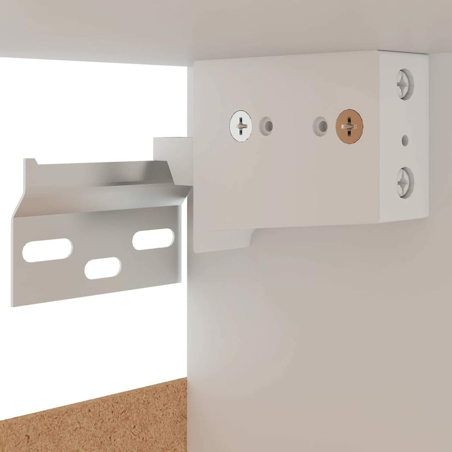 Space-Saving Wall Cabinet with Lockable Door & Shelf, White Storage