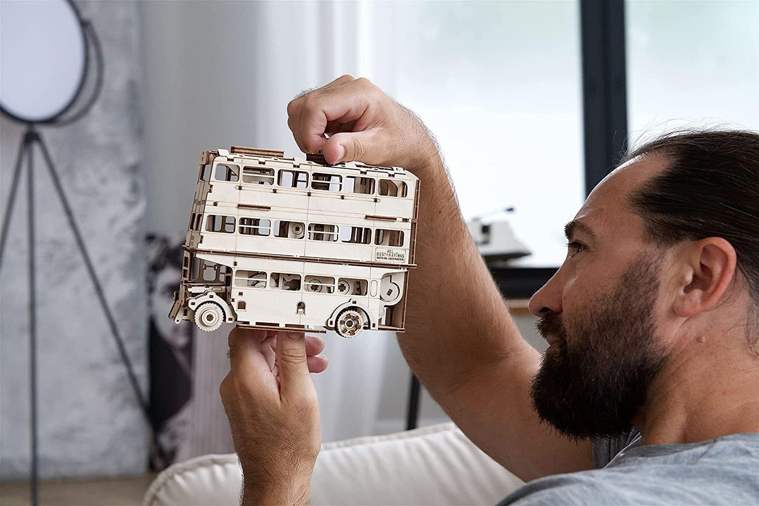Harry Potter Knight Bus 3D Wooden Puzzle Mechanical Model Kit 268PCS