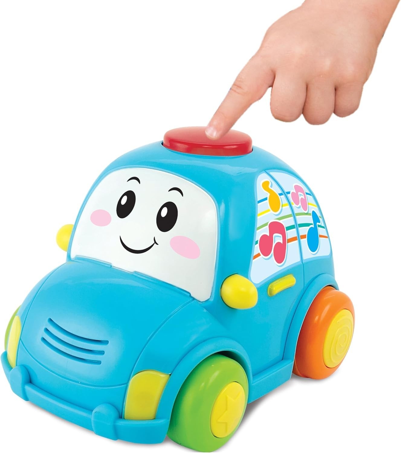 Toddler RC Car with Steering Wheel – Remote Control Toy w/ Sounds & Lights