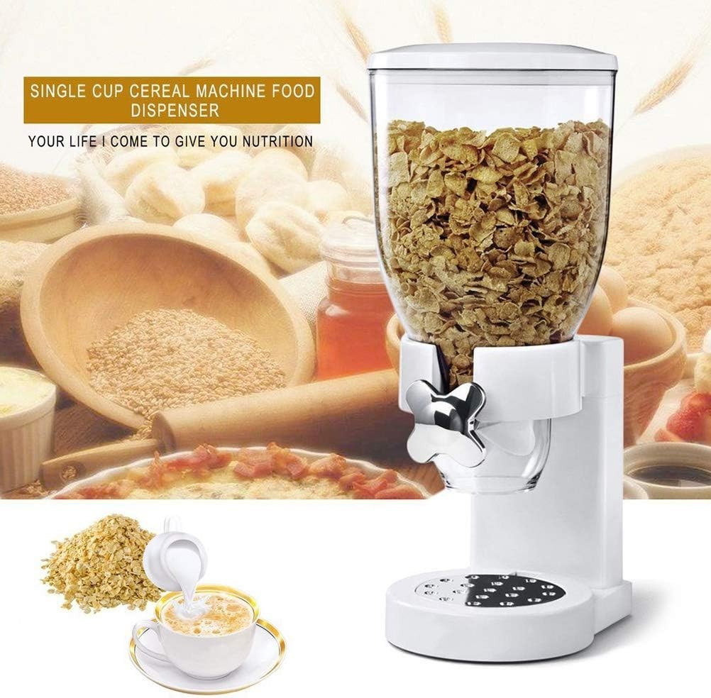 1.5L Cereal Dispenser Easy Pour Dry Food Storage Black