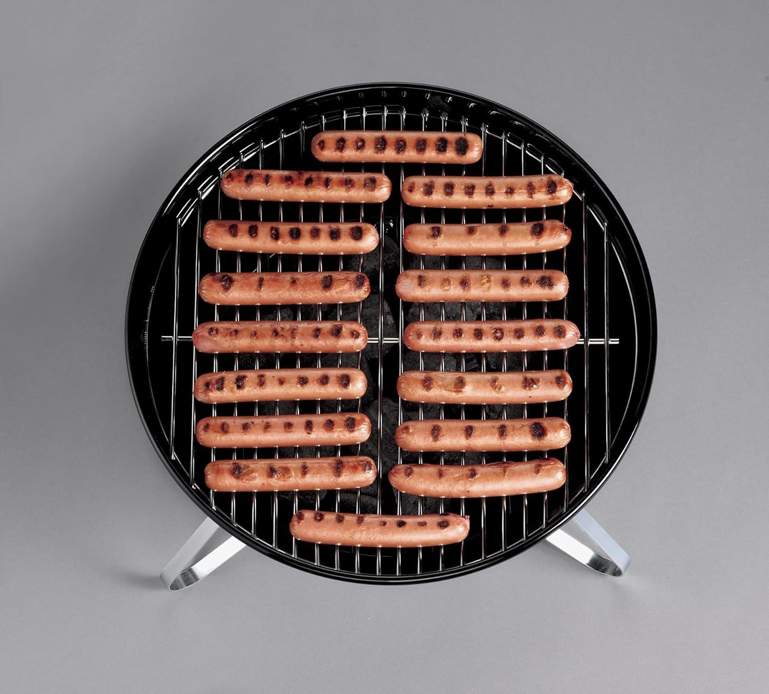 Portable Charcoal BBQ Grill 37cm Compact Outdoor Camping Garden Cooking Black