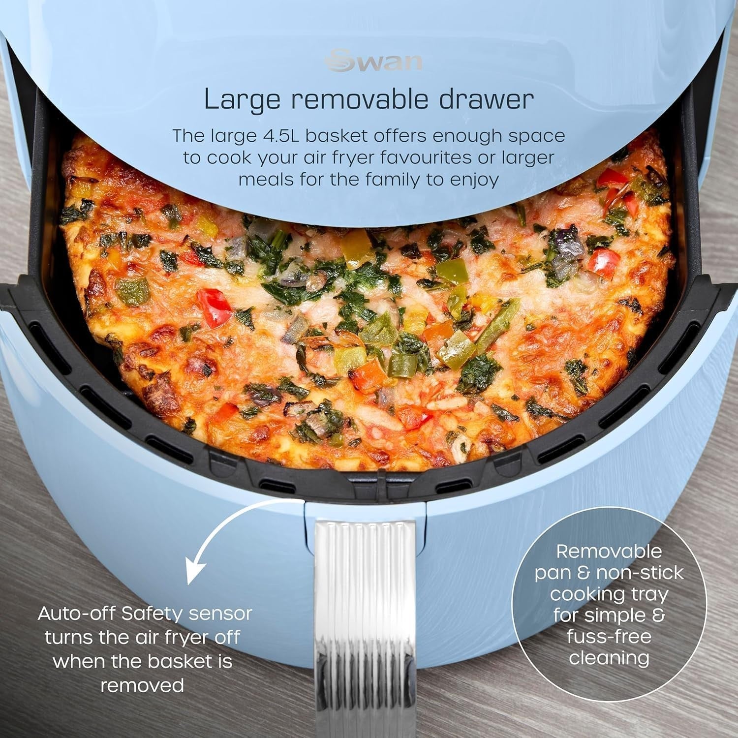 Retro Digital Air Fryer 4.5L | 8 Presets Fast Healthy Cooking Cyclone Tech