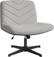Adjustable Armless Office Chair Swivel Seat Ergonomic Home Desk Back Support