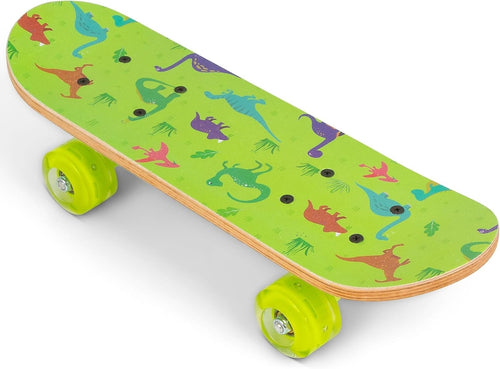 Kids Dinosaur Skateboard Flashing Wheels Mini Cruiser Anti Slip Deck Toy