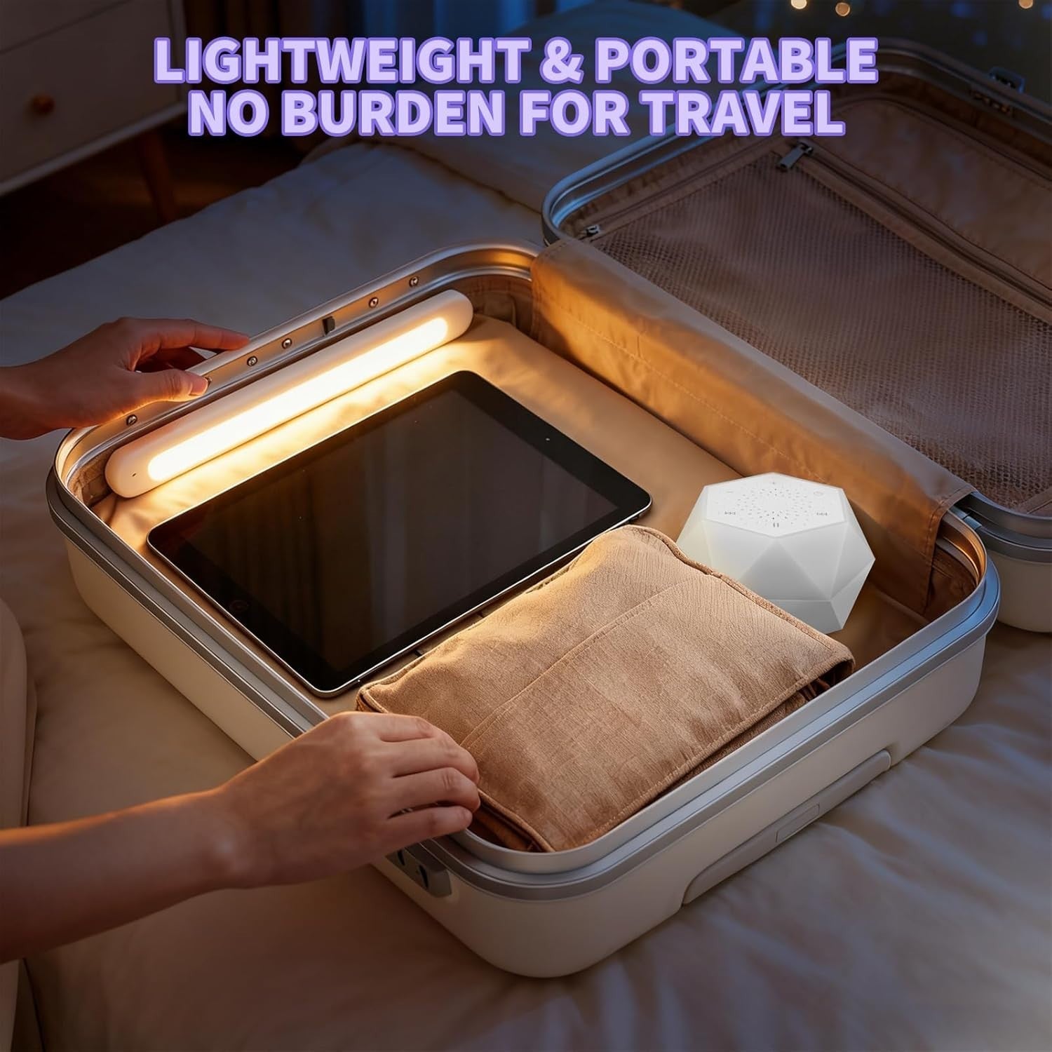 Smart White Noise Machine for Sleep – 32 Soothing Sounds, Night Light, Timer