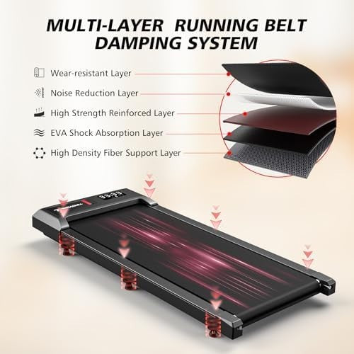 2-in-1 Walking Pad Treadmill 2.5HP Incline Mini Home Under Desk