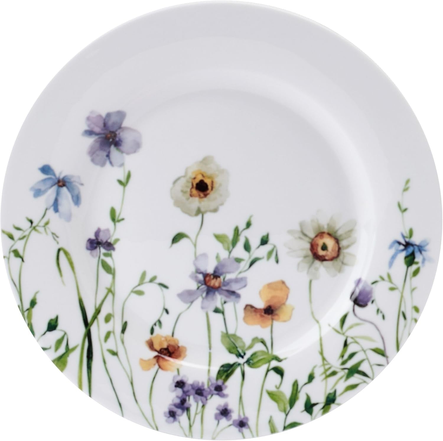 Floral Bone China Dinnerware Set 12 Piece Chip Resistant Plates Bowls
