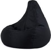 Gaming Bean Bag Chair Black | Waterproof Recliner Seat for Indoors Outdoors