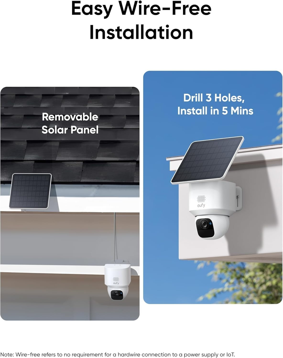2K Solar Security Camera Outdoor Wireless 360° AI Tracking No Fee