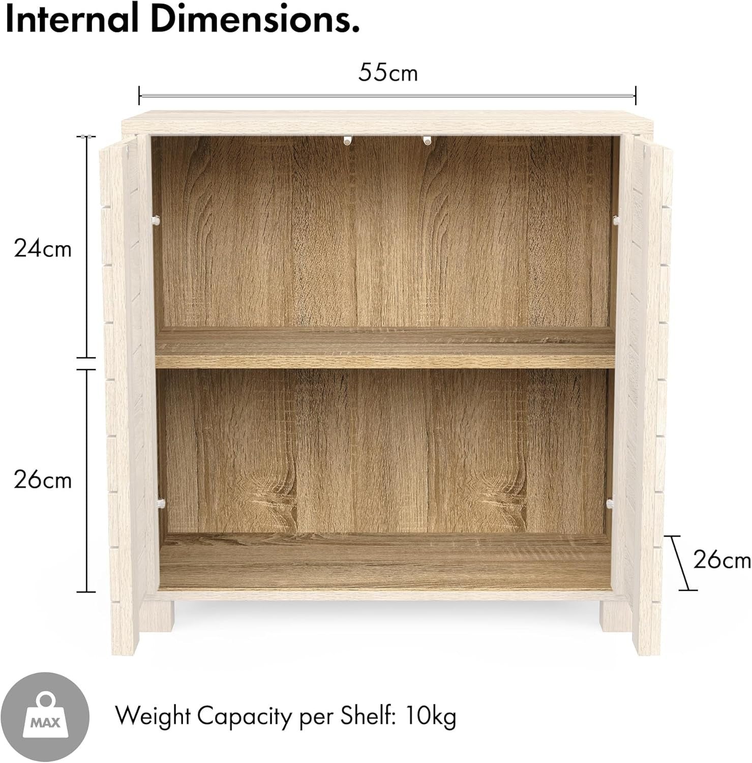 Oak Effect Bathroom Storage Cabinet Cupboard Modern Floor Standing Unit