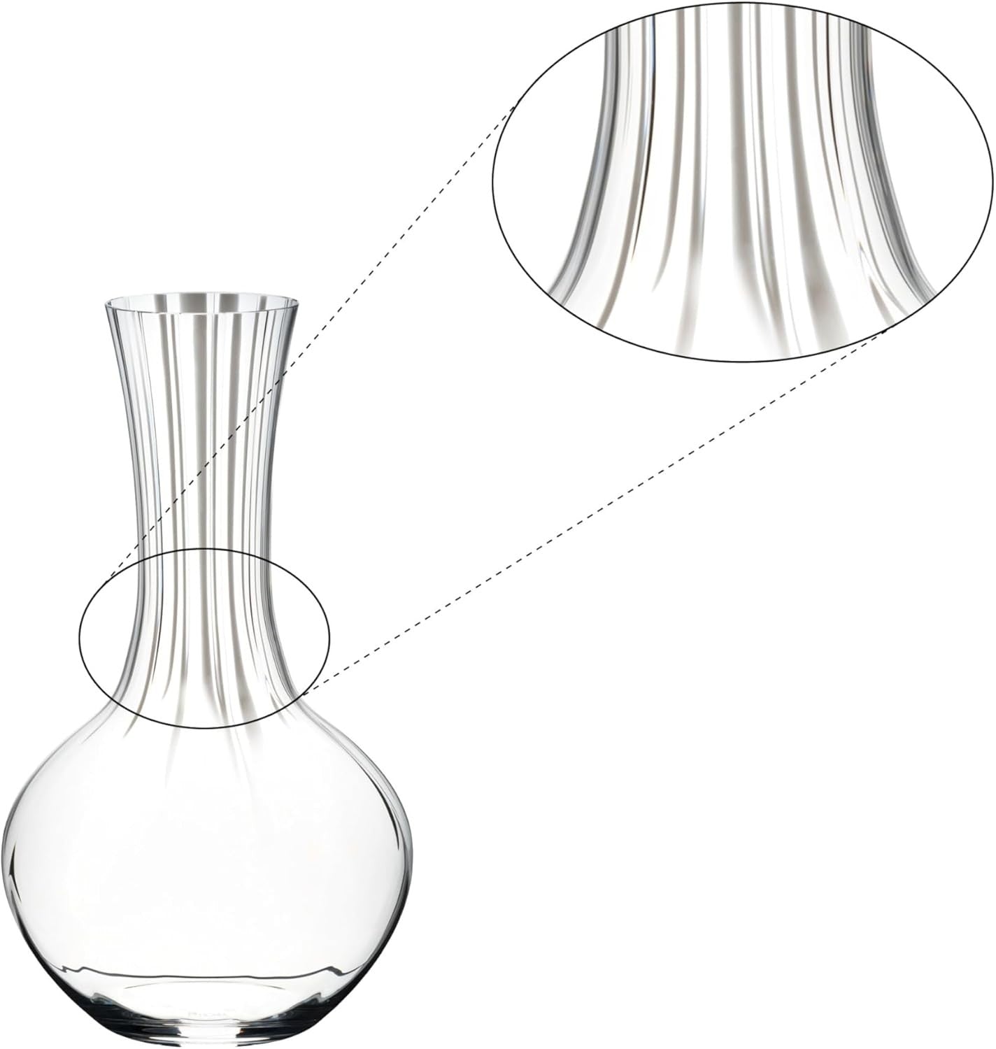 Elegant Glass Wine Decanter 1.1L Aerator Carafe for Red & White Wine Serving