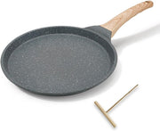 Non Stick Crepe Pan 20cm Cast Aluminium Skillet Induction Compatible Black