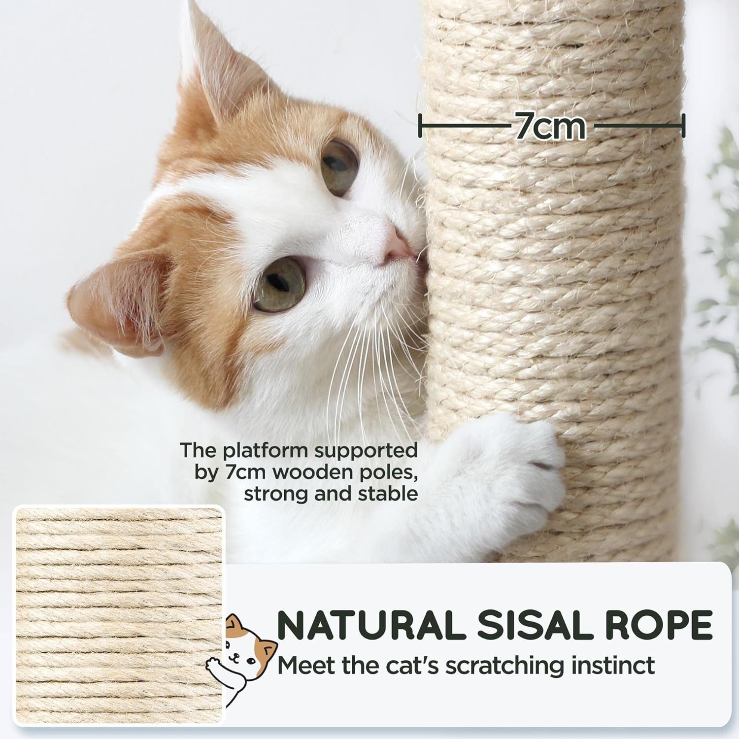 Large Cat Tree 159cm Tall Multi Level Tower With Hammock Scratching Posts