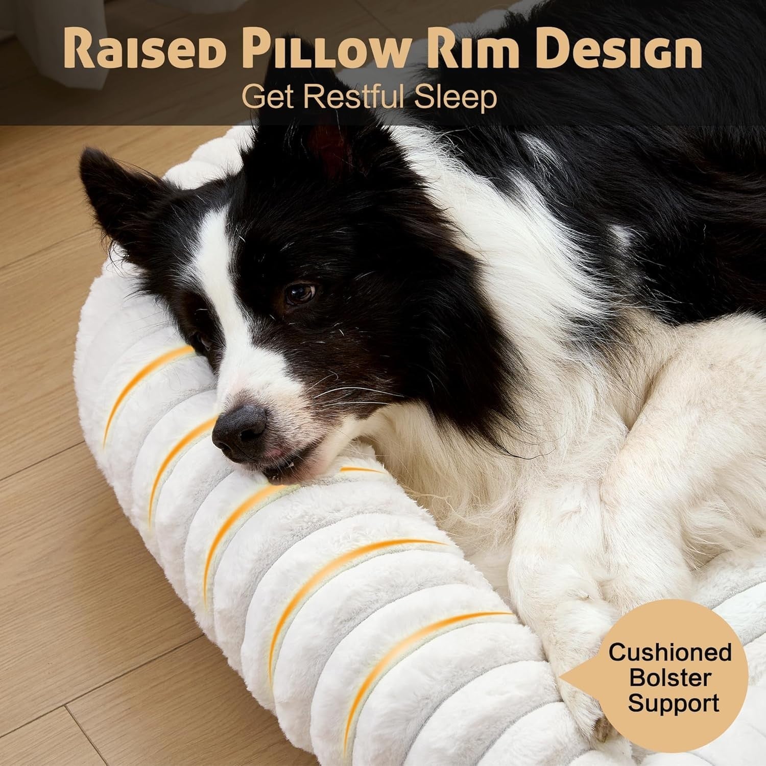 XL Orthopedic Dog Bed 35x25in Washable Furry Sofa