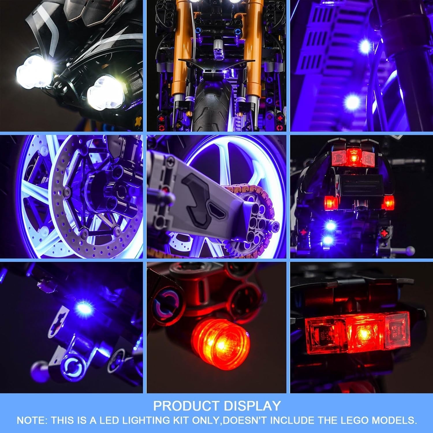 LED Light Kit for Lego Yamaha MT-10 SP Motorbike | Custom Bright Lighting Set