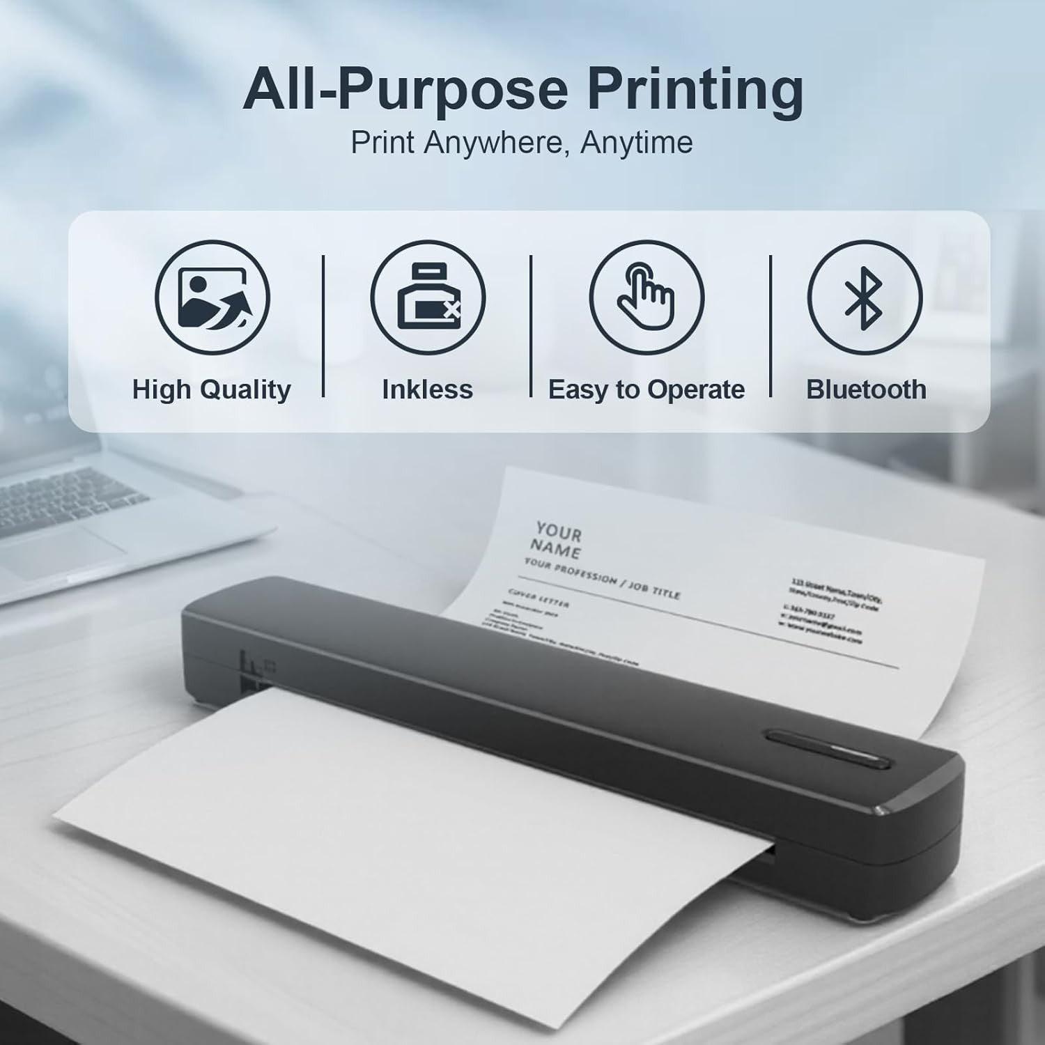 Portable Thermal Printer Bluetooth A4/A5 Mobile Printer – Tattoo Stencil