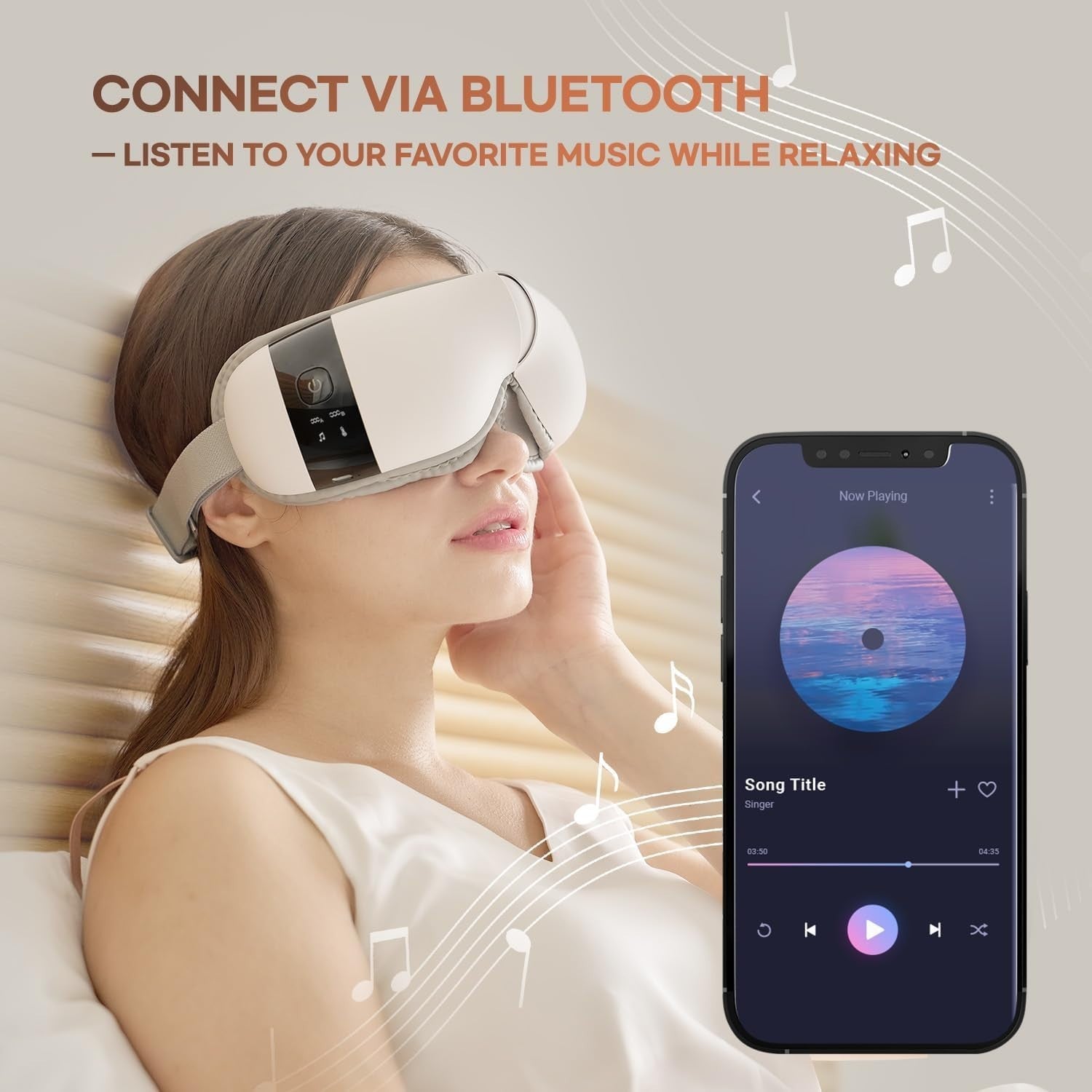 Heated & Cooling Eye Massager Bluetooth Quiet Dry Eye Relief