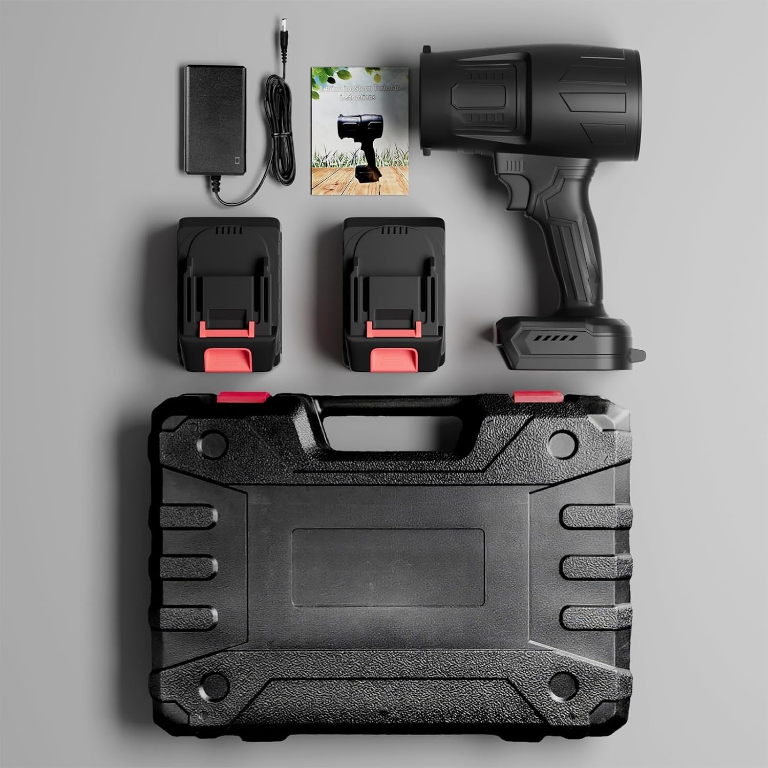 300000RPM Cordless Leaf Blower Turbo Jet 48V Dual Battery Handheld