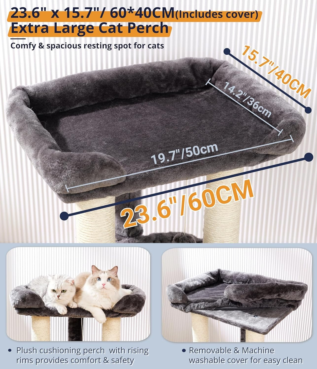 71cm Cat Tree Tower Large Bed Hammock Sisal Scratching Post Indoor Cats