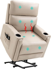 Lift Recliner Chair Massage Heat Electric Riser Armchair for Elderly Living Room