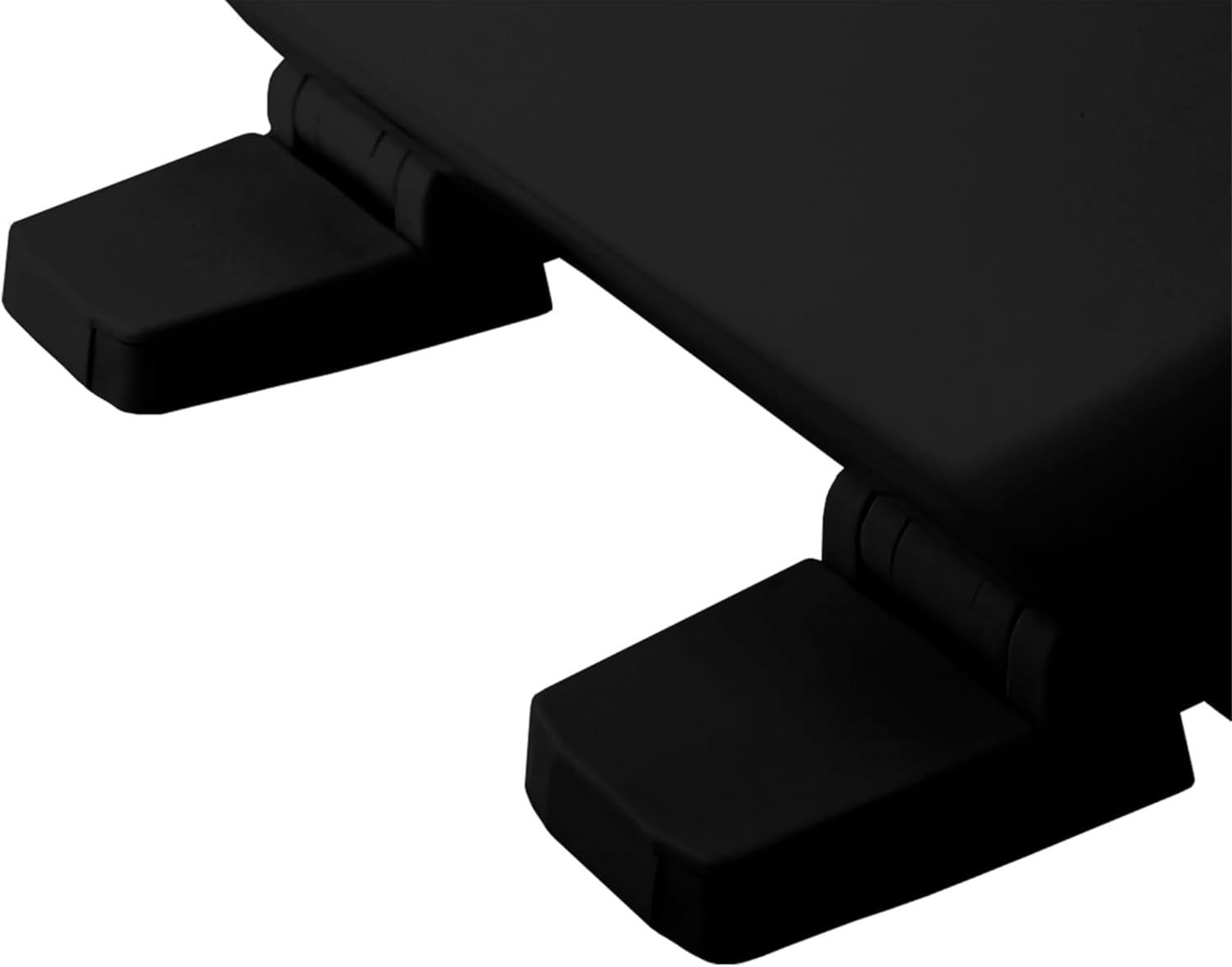 Ultra-Fix Black Wooden Toilet Seat Adjustable Plastic Hinges Easy Clean