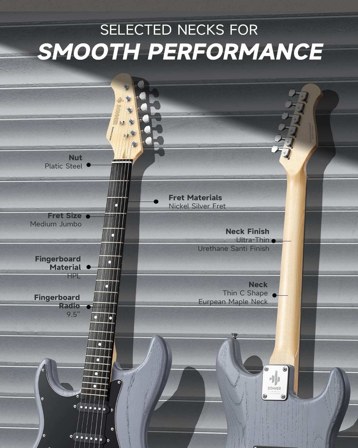 Left Handed Electric Guitar 39" Beginner Kit w/ Amp SSS Black