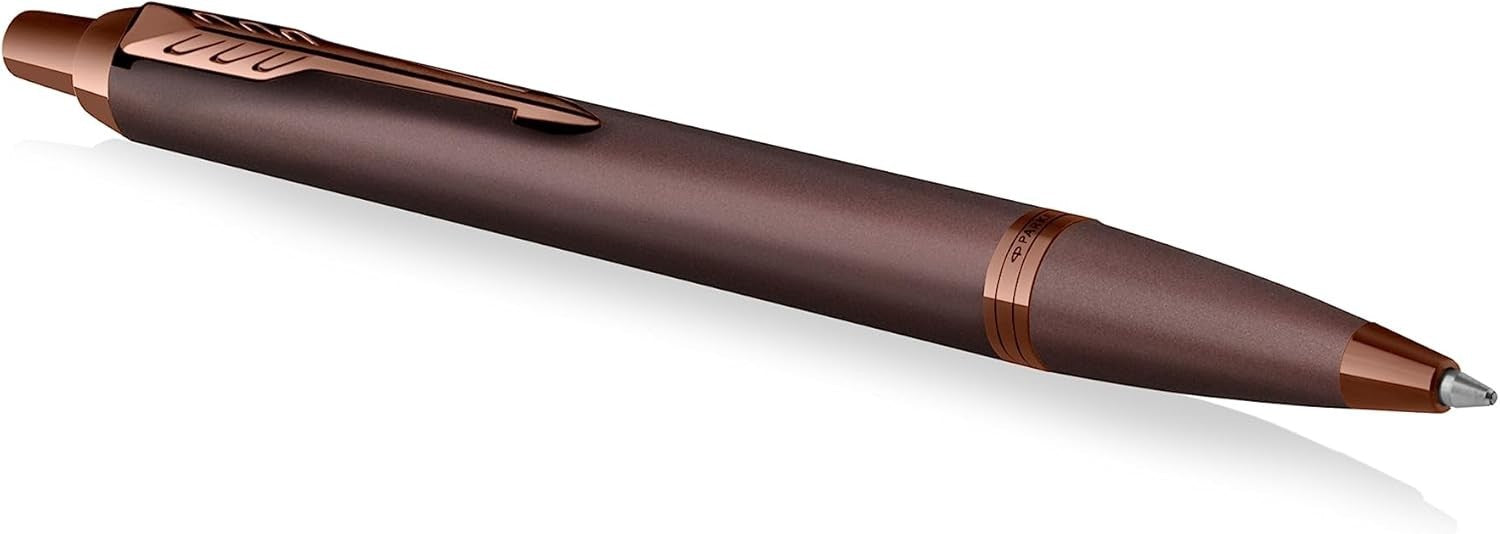 Burgundy Ballpoint Pen – Fine Tip, Blue Ink, Sleek Metal, Gift Box
