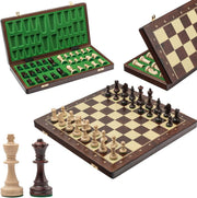 41cm Wooden Chess Set | Large Portable Tournament Board & Staunton Pieces