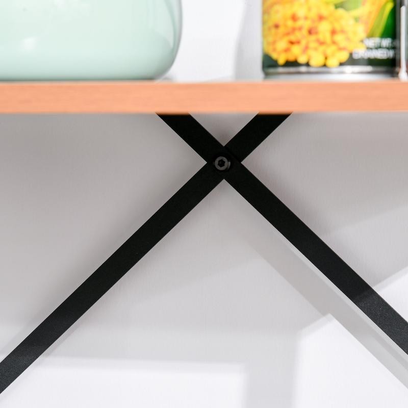 4-Tier Ladder Shelf Bookcase – Industrial Storage Rack in Black & Brown