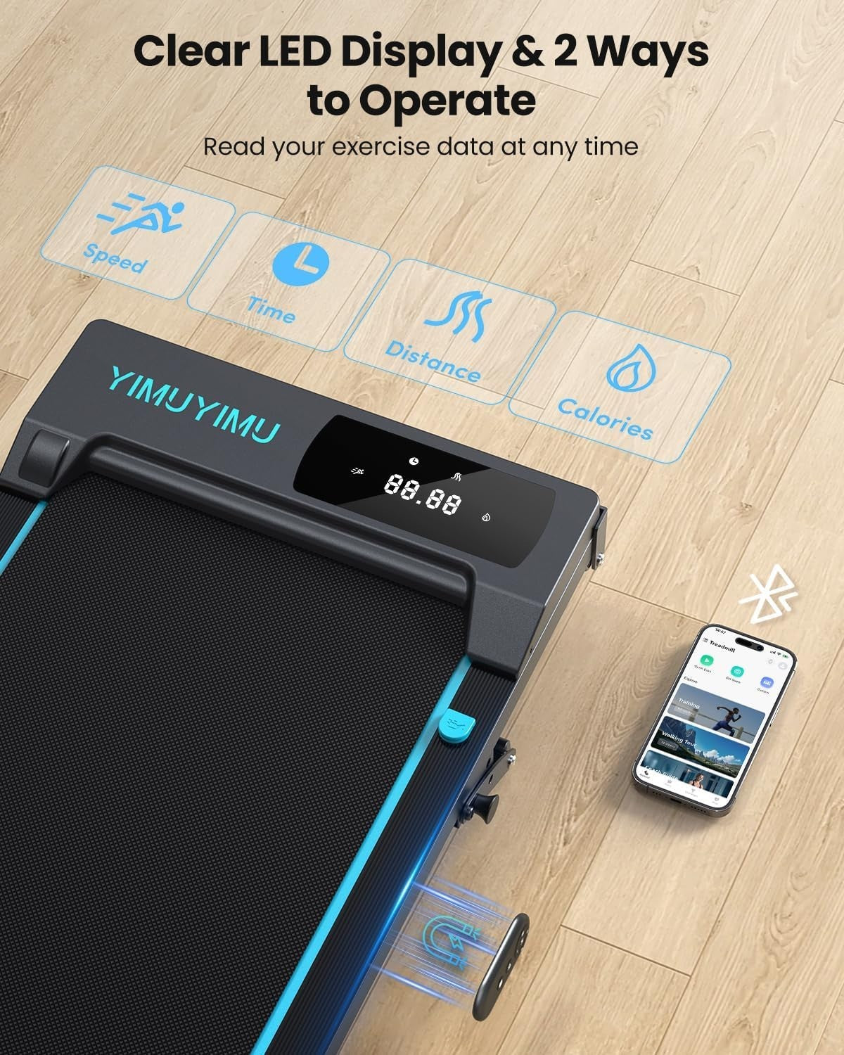 Under Desk Walking Treadmill 8% Incline 10km/h Quiet Home Gym