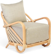 Luxury Rattan Accent Armchair Indoor Woven Chair for Bedroom Living Room