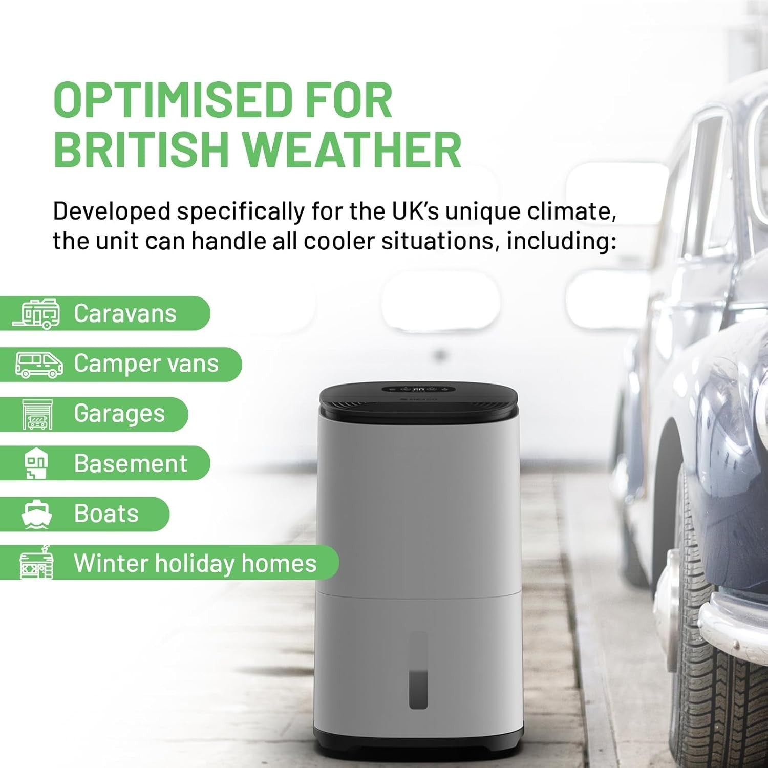 Large Home 25L Dehumidifier with HEPA Air Purifier Quiet Low Energy